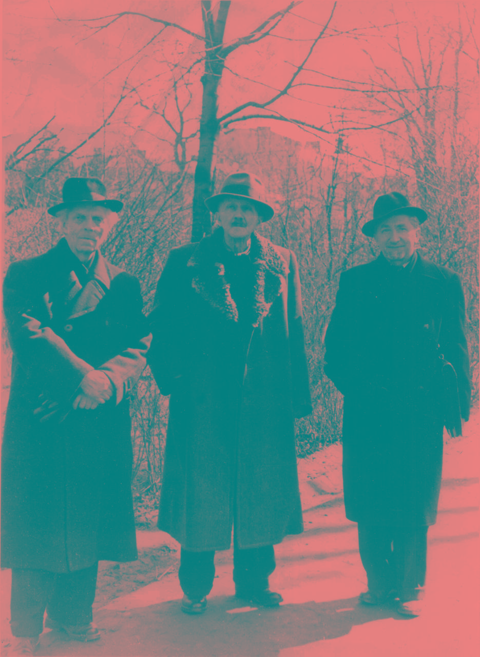 Василь Барвінський, Станіслав Людкевич, Микола Колесса. Львів, 1960-і роки