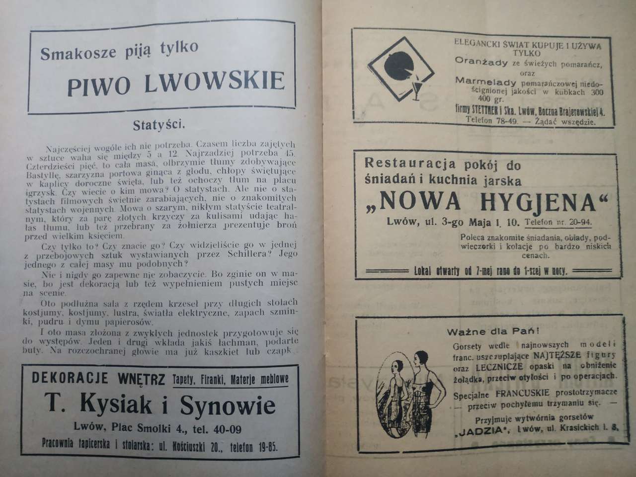 Театральна програмка.Teatr Wielki. Lenormand. Samum. 1930-і року.